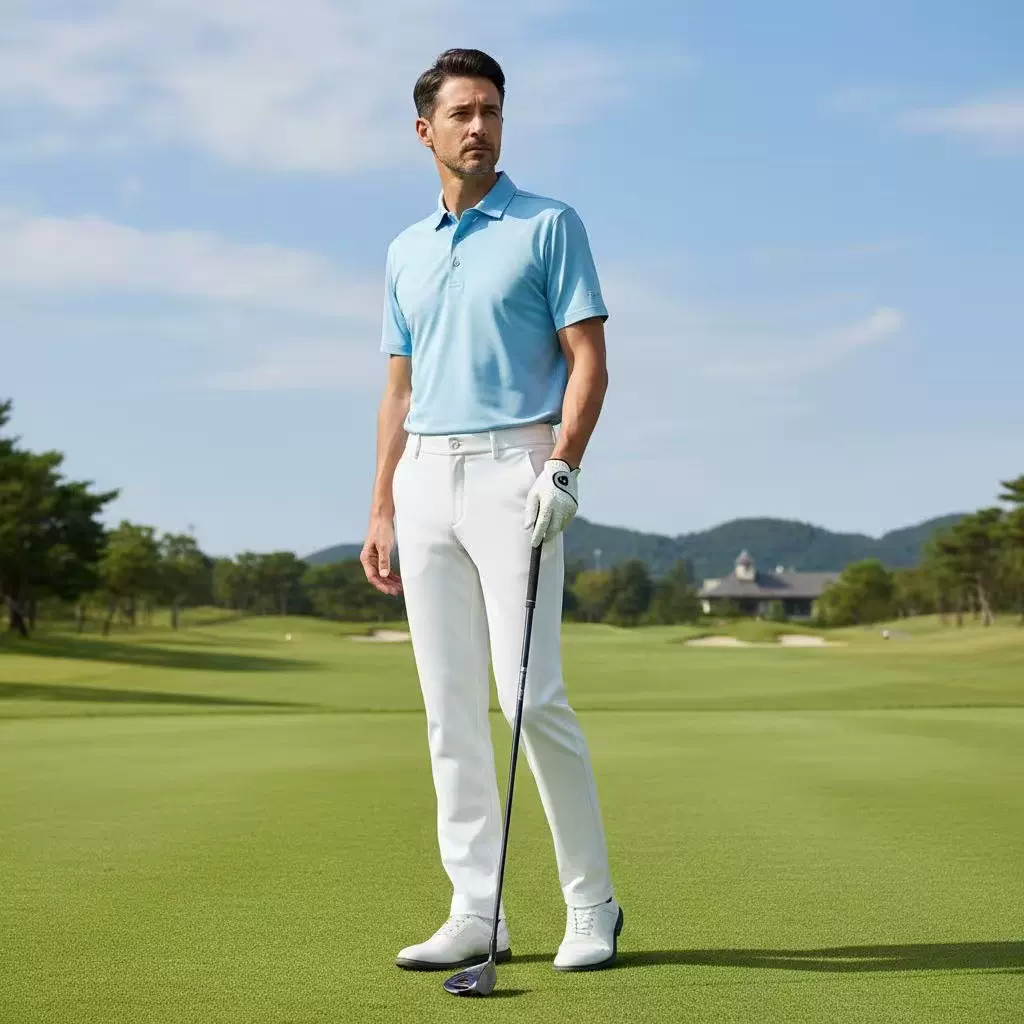 高尔夫裤子男士秋季白色直筒宽松golf运动裤速干透气高端加长休闲