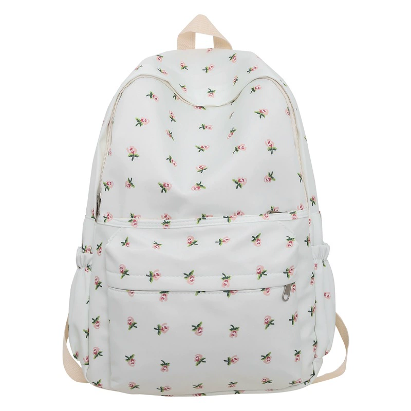 Backpack, brand shoulder bag, Japanese school bag, floral print, for students