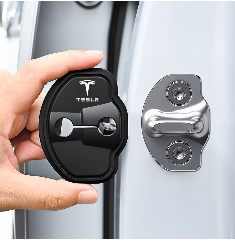 Car Door Lock Buckle Shock-Absorbing Buffer Pad Door Lock Protection Pad Car Door Closing Anti-Collision Sticker Silicone Silent Protective Cover