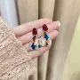 小众几何秋冬拼接耳钉