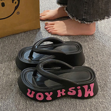 厚底人字拖鞋女外穿2025夏季新款网红沙滩松糕底eva透气夹脚凉拖