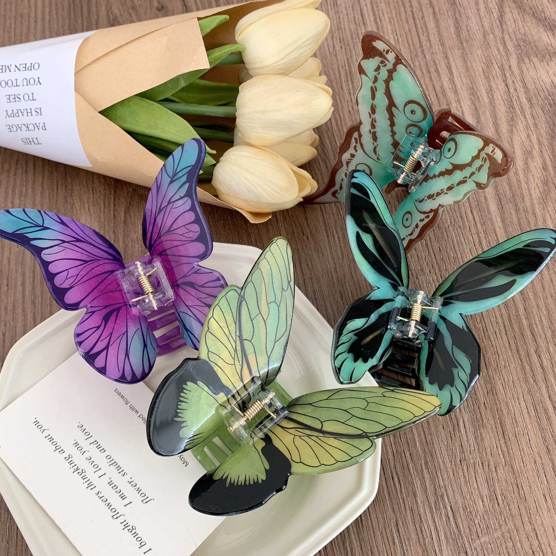 60g Weight Hair Claws Hair Accessories Type Simple Style Women's Butterfly Arylic Hair Claws