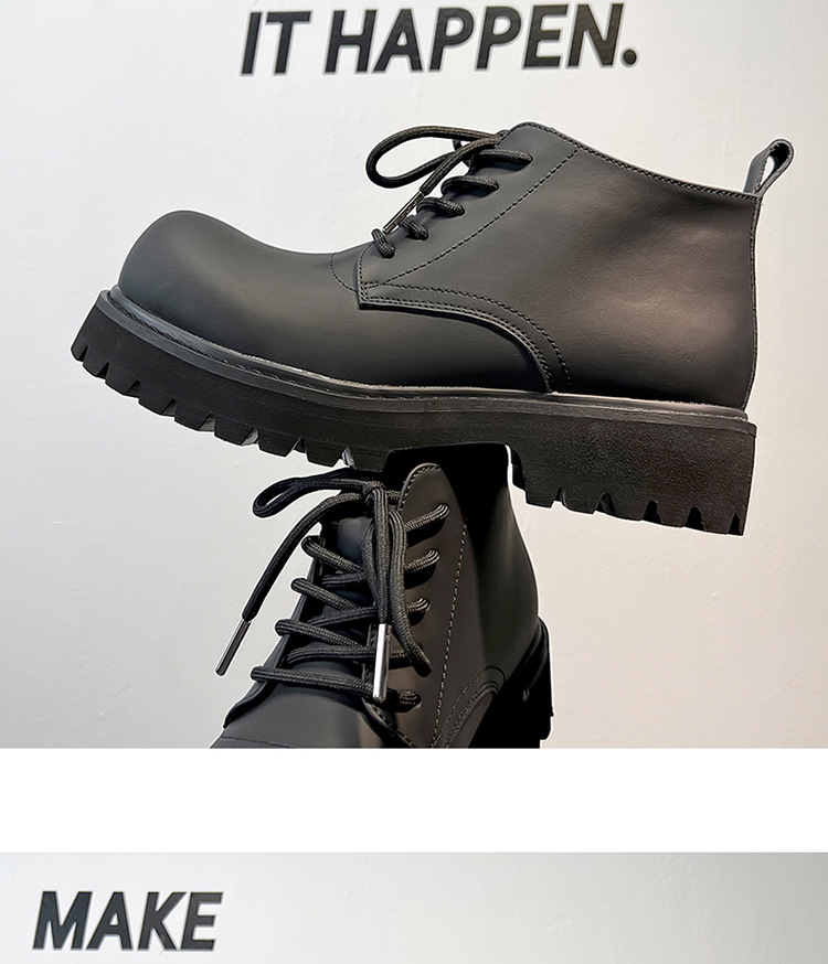 Herren Leder Chukka Boots Mit Dicker Sohle Im Arbeitsstil_voghion.com