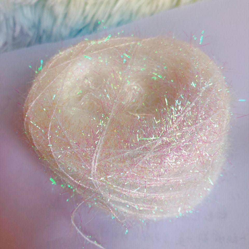 幻彩玻璃纱毛线亮丝线发夹毛衣花朵饰品配线百搭闪亮毛线