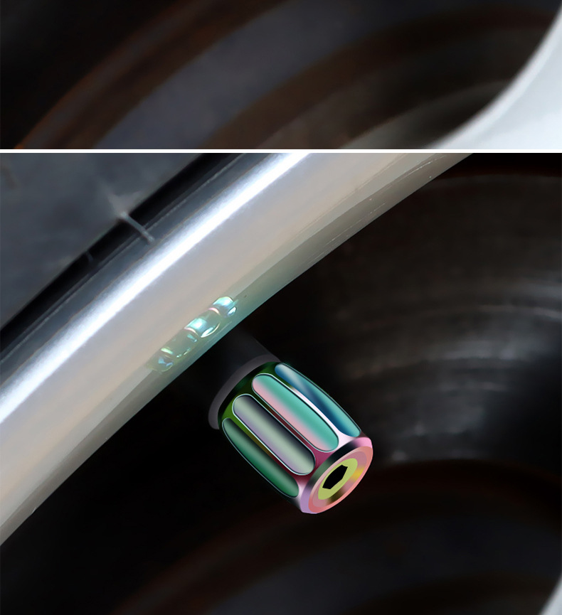 New car tire anti-theft valve decorative brass color gas nozzle cap universal anti-theft valve core cap cap
