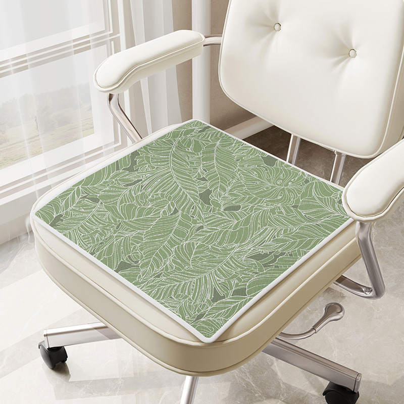 얼음 실크-초여름 녹색 잎-사각형 수평