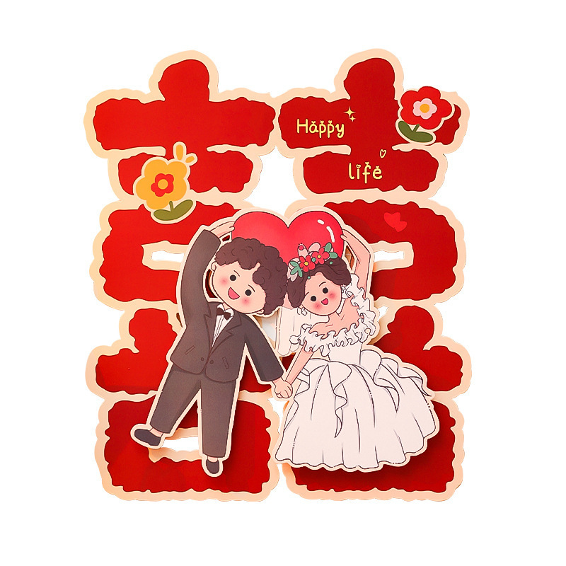 結婚式の特別な結婚式の部屋のレイアウト、寝室の装飾、玄関ドア、立体的な結婚式の用品の完全なコレクション|undefined