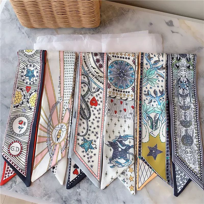 塔罗牌 chic丝巾小长条春秋装饰发带韩国百搭绑包包带飘带小领巾