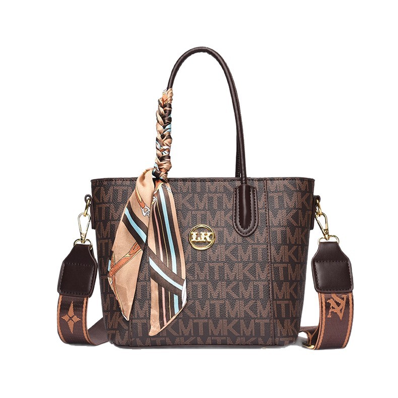 High-sense femenino 2025 nuevo bolso cuadrado impreso simple de gran capacidad textura retro bolso portátil de un solo hombro