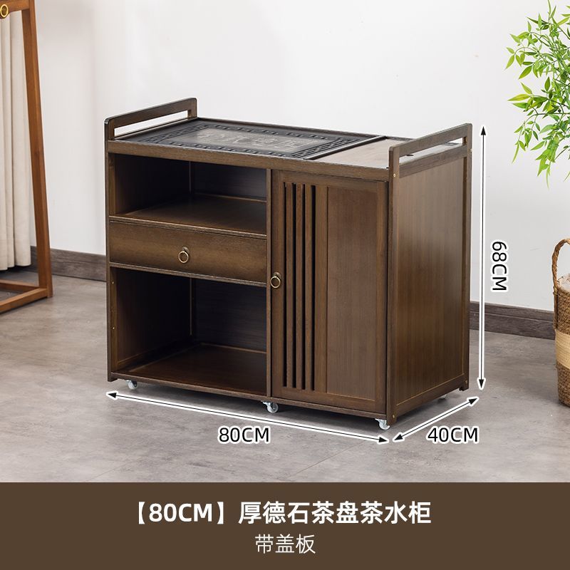 [대형 조리대] 길이 80cm의 단일 도어(석재 티 트레이 포함) - 뚜껑 포함