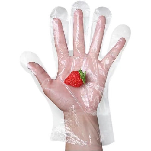 Disposable gloves manufacturer food grade thickened catering take-out shrimp plastic film PE take-out gloves wholesale 