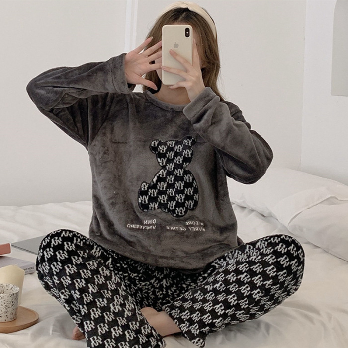 LXE-16.9#회색 알파벳 곰