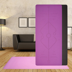 Monochrome TPE posture line yoga mat widened and thickened sports mat non-slip shock absorption dance exercise fitness mat