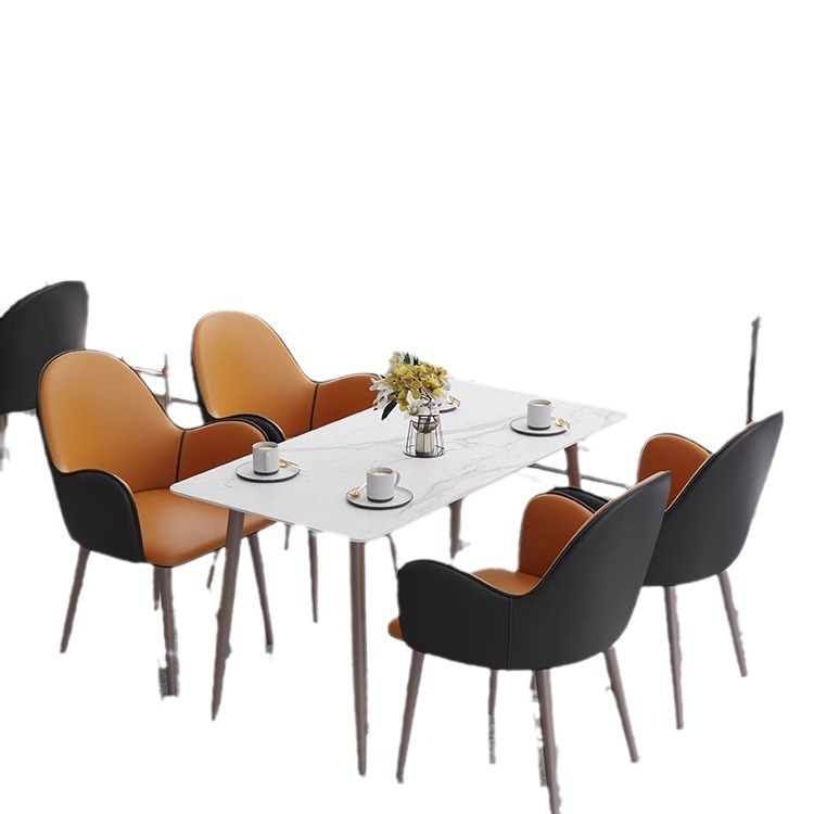 Mesa y silla de café combinación de recepción de ocio mesa de negociación de hotel residencial tienda de té de leche mesa de reunión de roca