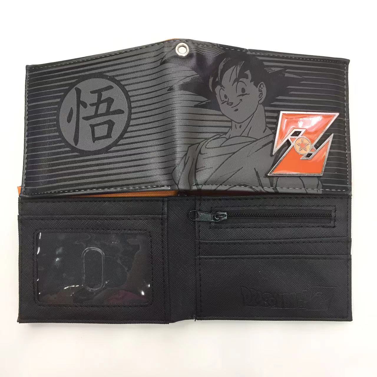 Anime nuevo Dragon Ball dragón Bola de silicona cartera tortuga Wu corto estudiante cartera masculina