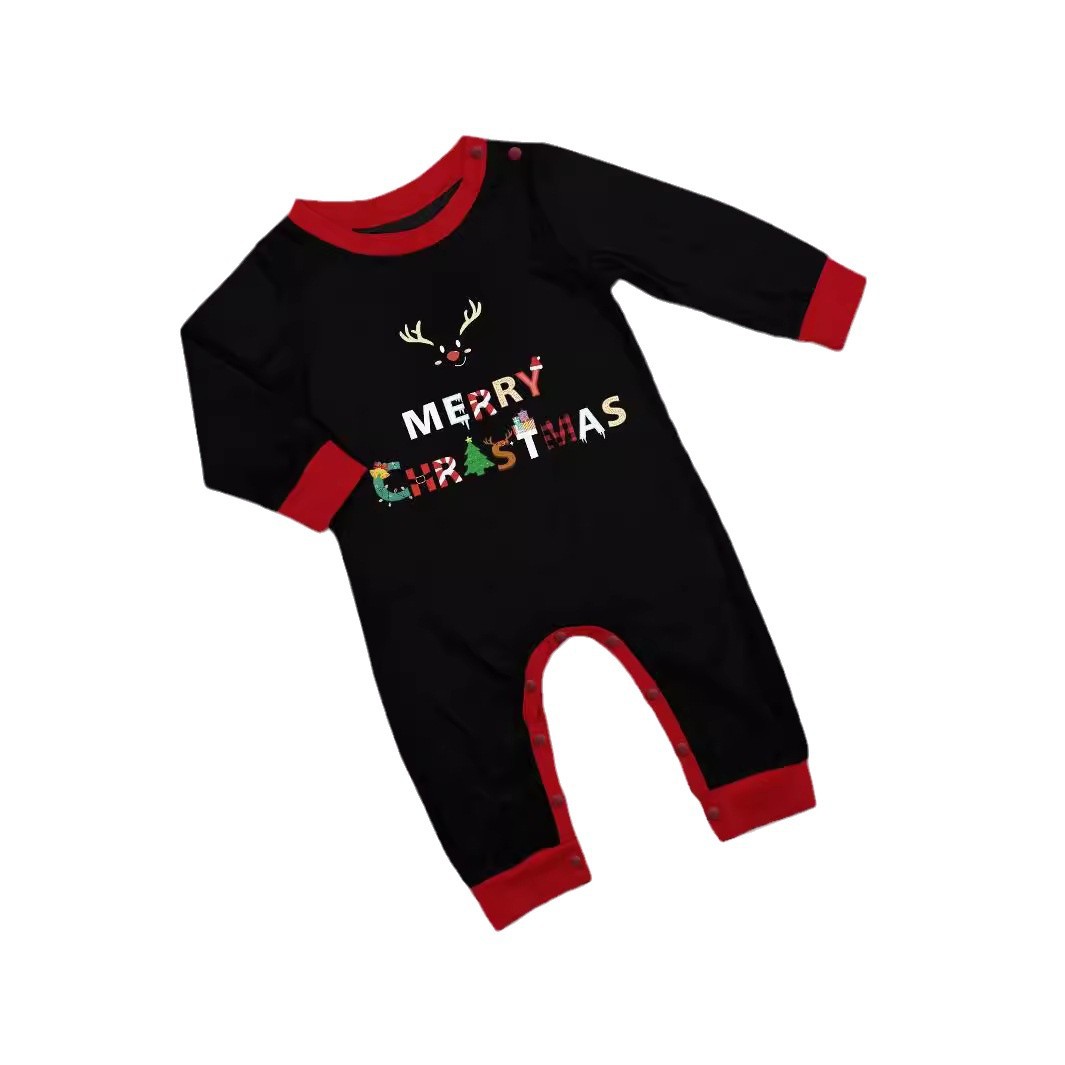 Jul Julehjort bokstavrutete Julefamilietrykk hjemkjole pysjamas_voghion.com