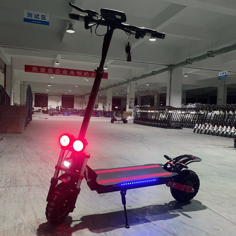 Foldable electric shock-absorbing scooter for adults