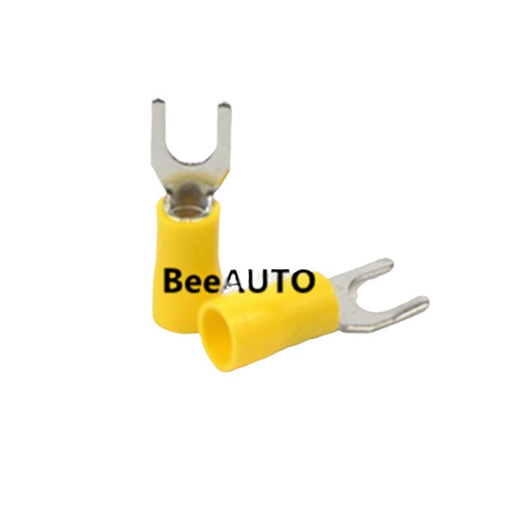 Factory direct SV3.5-4 Cold pressure wiring terminal U-shaped Y-shaped fork-shaped pre-insulating cold pressure terminal high-quality copper nose