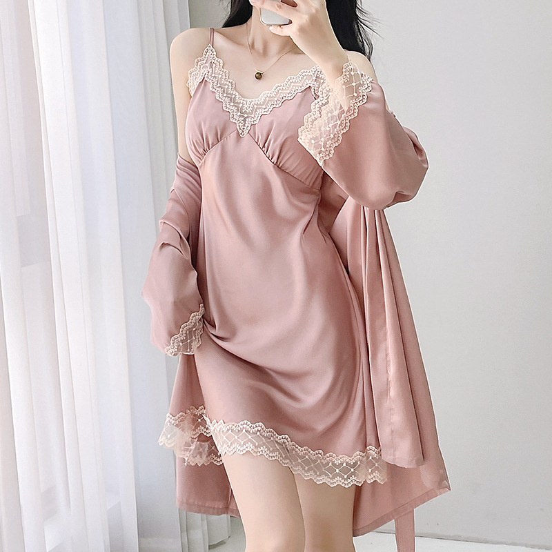 핑크 [매달려있는 스커트 가운]]