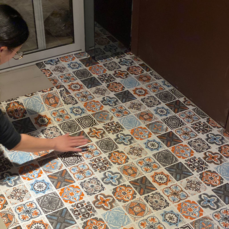 地板贴自粘卫生间防水防滑阳台浴室厨房地贴厕所瓷砖贴纸加厚耐磨|undefined