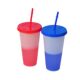 Cross-Border Pp Temperature-Sensitive Color-Changing Plastic Cup Large Capacity 710ml Single-Layer Transparent Straw Cup Factory Direct Sale