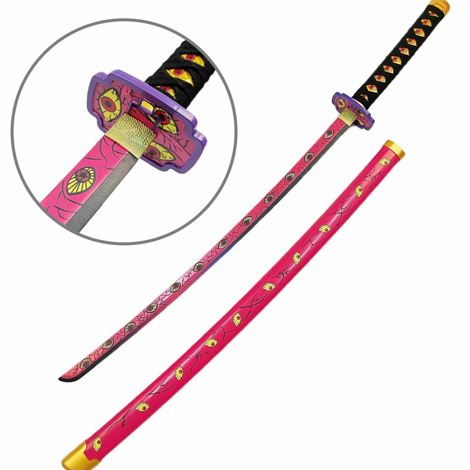 Black death demon eyes (without horns) / 104cm wooden knife integrated model