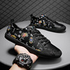 Fashionable sneakers, trend universal footwear for leisure, white shoes, European style, autumn, genuine leather