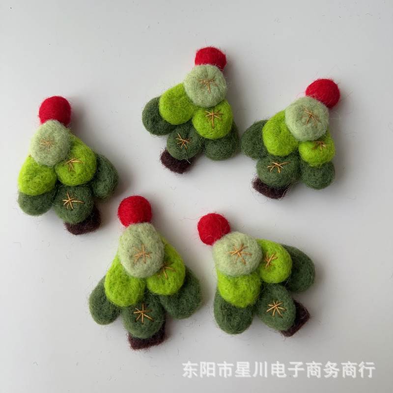 Christmas Tree Wool Felt Autumn and Winter Warm Handmade Cute Kidsren's Jewelry Accessories Kidsren's Clothing Shoes Flower Hair Accessories Brooch Pendant