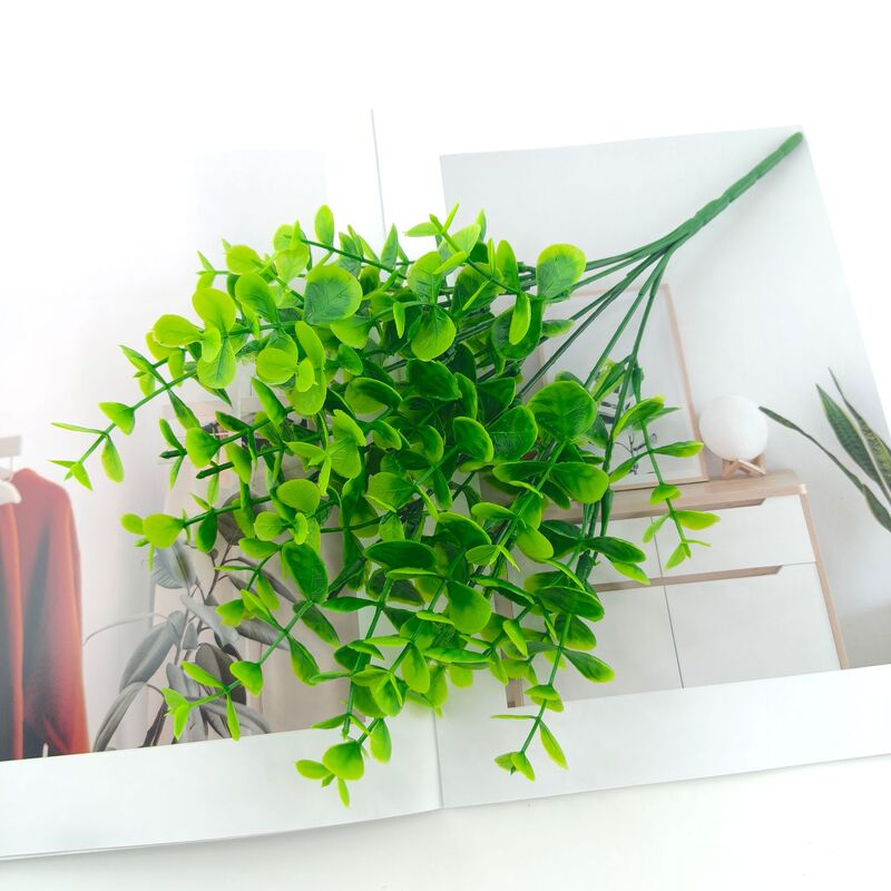 Artificial Green Plant with 7 Branches, Large Eucalyptus Fake Flower Bouquet, Home Green Plant Potted Decoration, Plastic Aquatic Plants, Fake Plants for Cross-Border Trade Artificial Green Plant with 7 Branches, Large Eucalyptus Fake Flower Bouquet, Home Green Plant Potted Decoration, Plastic Aquatic Plants, Fake Plants for Cross-Border Trade