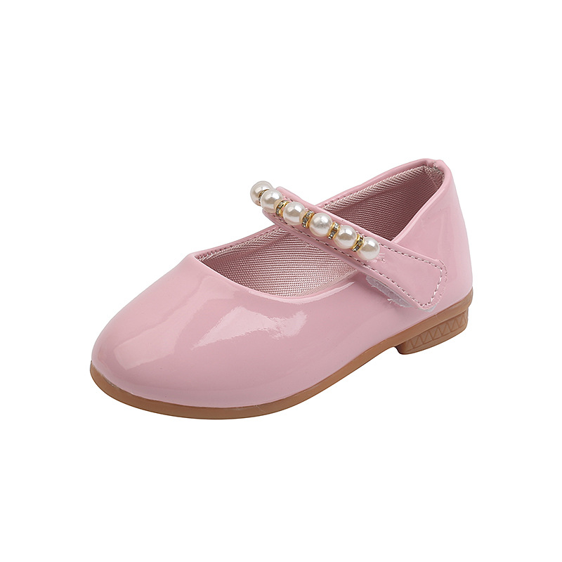 Mädchen schwarze Damenschätze, Frühlings- und Herbstbabys, weiche Prinzessinnenschuhe für Kinder, Einzelschuhe_voghion.com