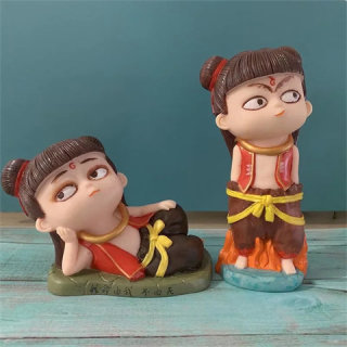 Nezha 2 콤비네이션 13cm 석고 인형 라텍스 몰드