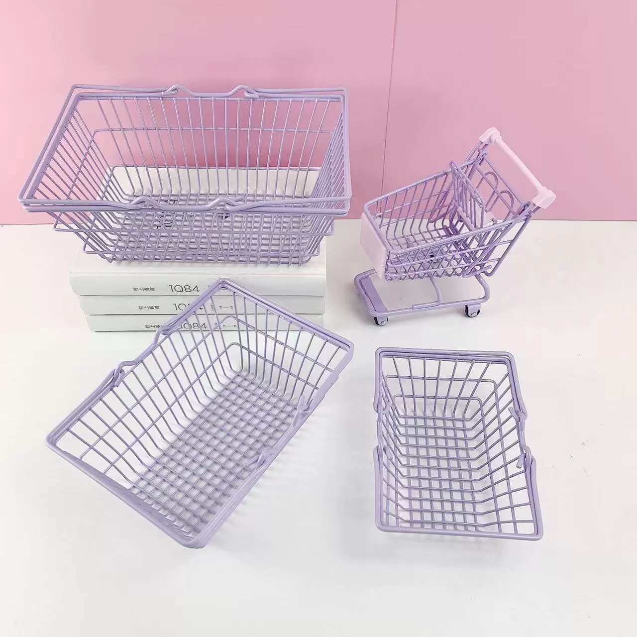 Small Metal Wire Storage Basket, Multi-Size Table Organizer for Coffee Capsules, Kids