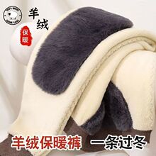 【东北雪乡】抗寒羊羔绒冬季男士保暖裤防寒加绒加厚护膝护腰棉裤