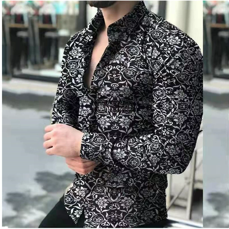 Рубашка, плюс размер, европейский стиль, slim fit