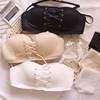 Wireless bra, belt, invisible supporting lace straps, top with cups, tube top, strapless, beautiful back