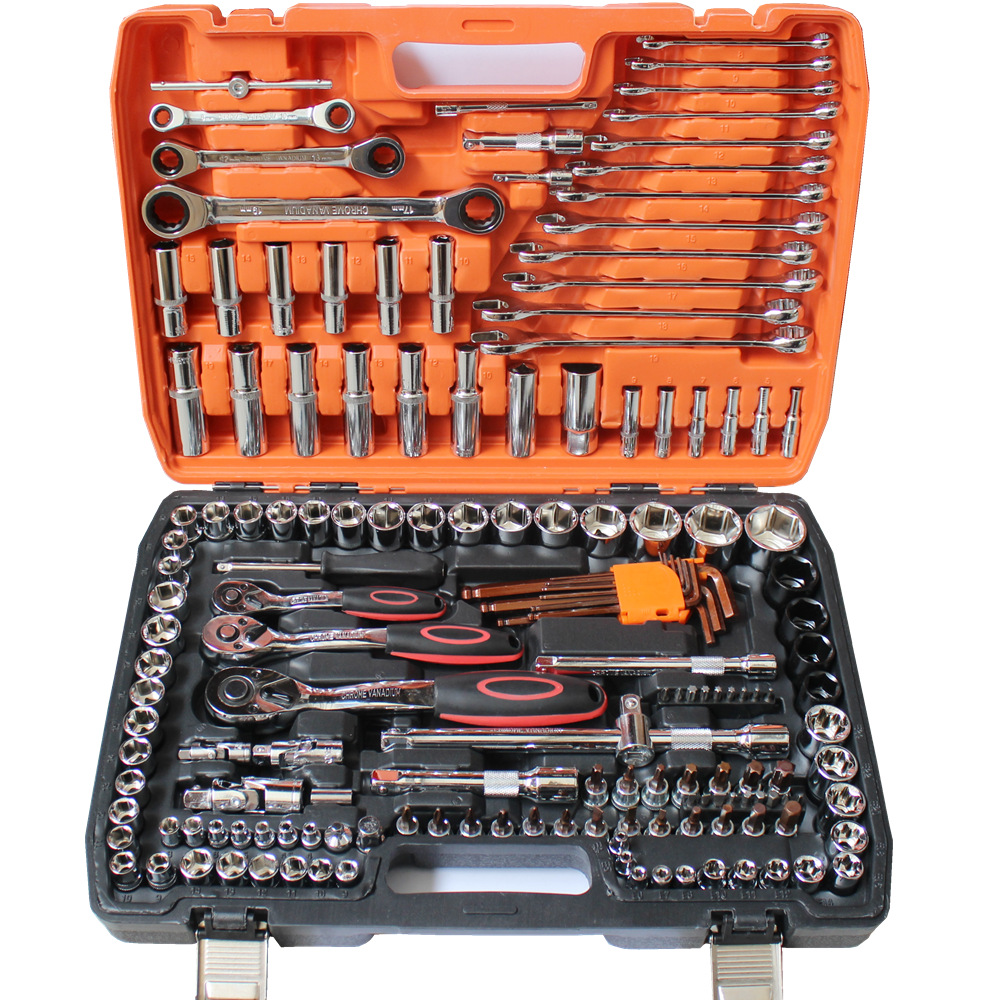 151件汽车维修工具套装大飞中飞小飞组合套筒扳手组套工具套装