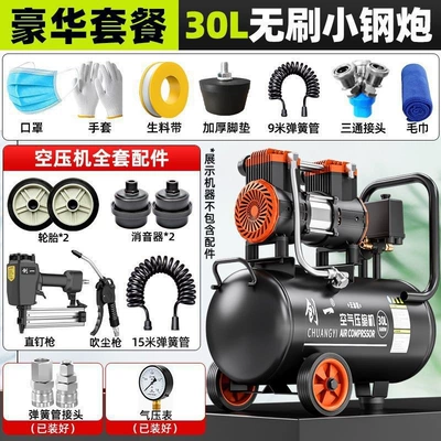 High-Pressure Nail Gun, Hava kompressorları - high-voltage-small-steel-cannon-3980w-30l-luxury-configurationsecond-saic-oil-free-bass-maintenance-free