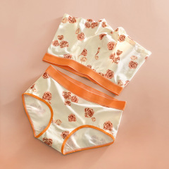 【福利款】純棉內褲女印花三角褲情侶內褲舒適抗菌蠶絲襠男士平角