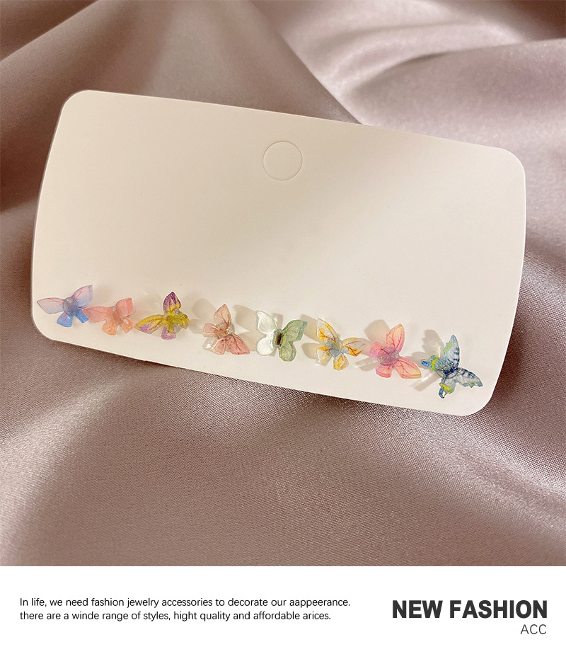 1 Set Fashion Butterfly Resin Stoving Varnish Womenu0027S Ear Studs