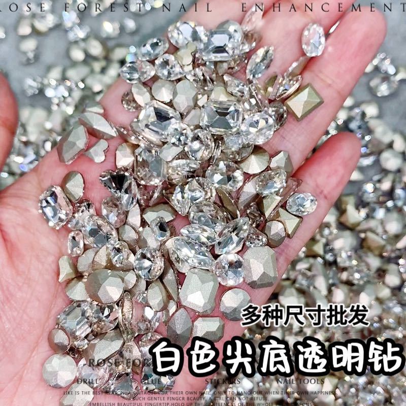 Bulk Nail Art Rhinestones, Super Shiny K9 Pointed-Bottom Shaped Rhinestones, Mixed Styles Nail Art Diamond Decorations, Nail Art Accessories Pointed-Bottom Rhinestones Bulk Nail Art Rhinestones, Super Shiny K9 Pointed-Bottom Shaped Rhinestones, Mixed Styles Nail Art Diamond Decorations, Nail Art Accessories Pointed-Bottom Rhinestones