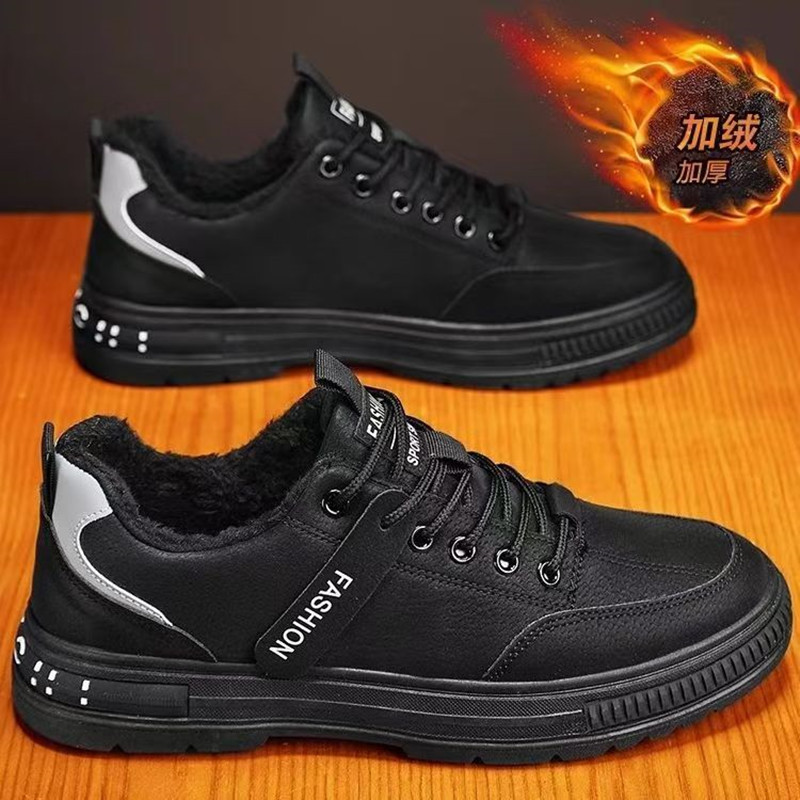 Zapatos de hombre 2026 sitio de construcción de invierno seco cuero impermeable, antideslizante y resistente al desgaste, zapatos de herramienta a prueba de frío, calentamiento y algodón