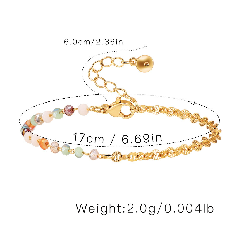 Cross-Border Foreign Trade New 18K Real Gold Bracelet Female Zircon Light Luxury Extendable Chain Sp