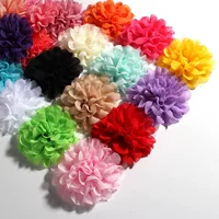 12CM шифоновый большой сетчатый цветок головы для детей обруч для волос, браслет для волос DIY аксессуары для домашних животных