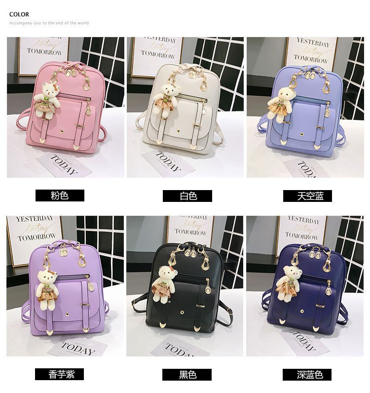 New style backpacks for women, fresh and cute student fashion and casual Korean-style women's bags, cross-border one-piece shipping worldwide undefined