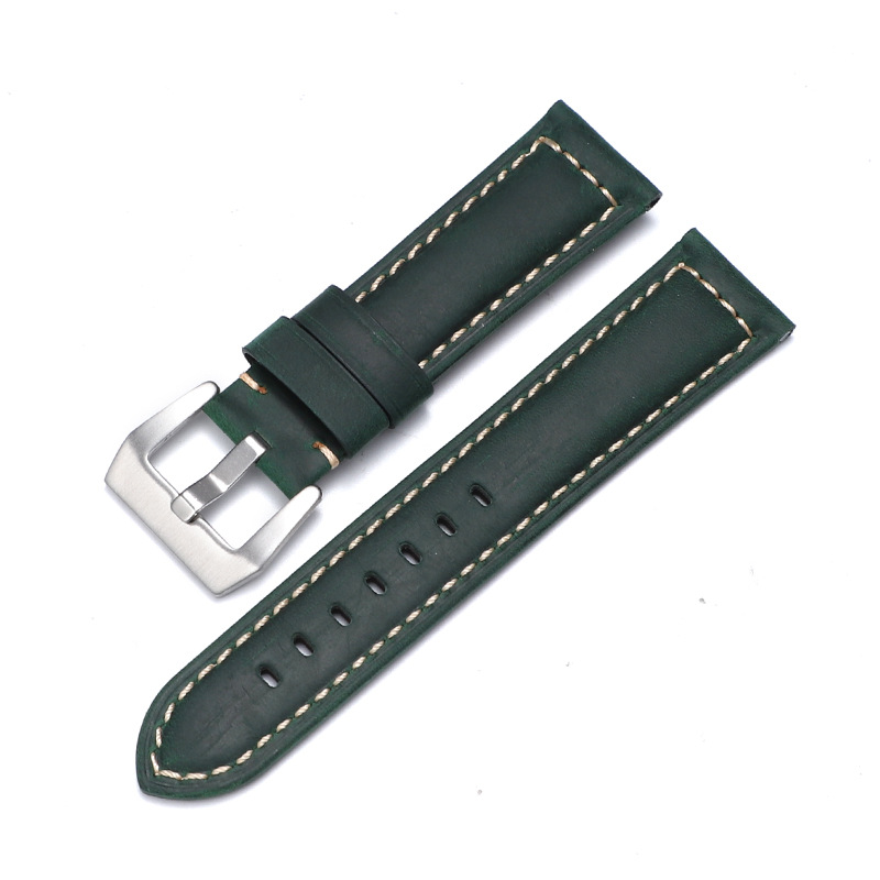 Aplicable iwatch correa de cuero genuino Apple correa de reloj applewatch8 Huawei GT3 Samsung S1 Pena Mar