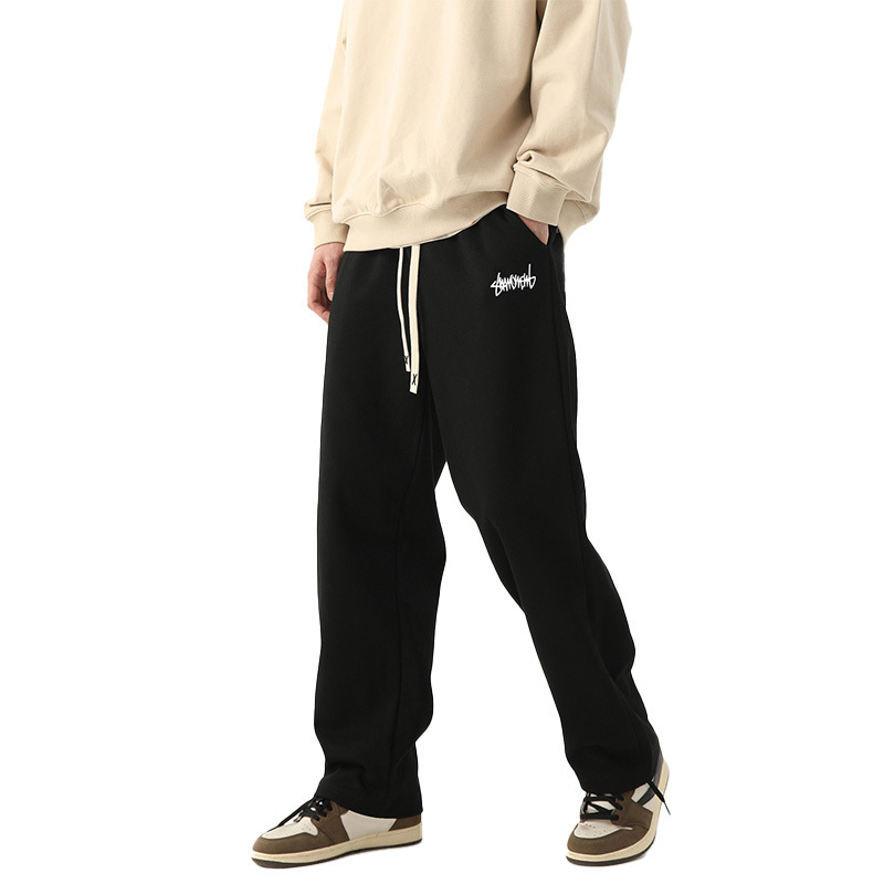[Cross-border Special] Big Explosions Casual Pants Men's Sports Loose Sweat Pants European and American Version English Washed Marks