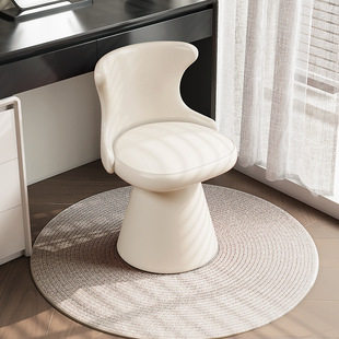 Bedroom Light Luxury Rotating Makeup Stool Master Bedroom Dressing Stool Chair Simple Backrest Dressing Table Stool Home Makeup Chair