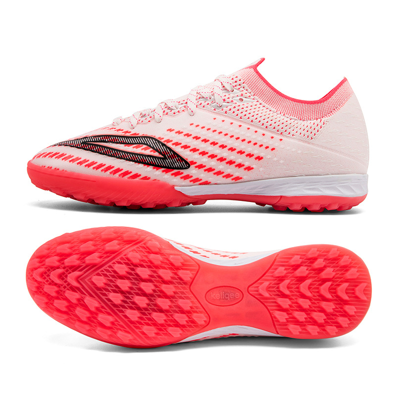 Lingsu Seamless Flyknit Low Top Soccer Shoes For Artificial Grass_voghion.com