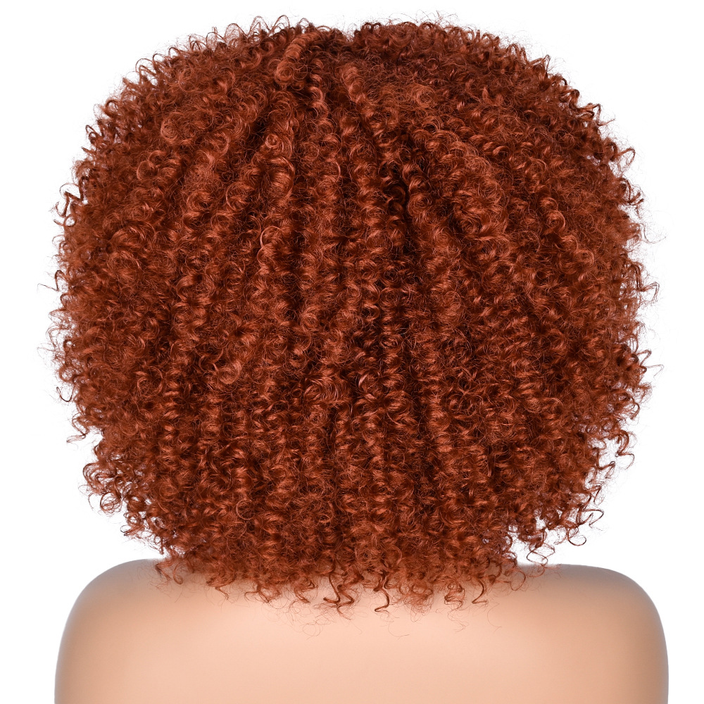 Parrucca sintetica afro corta per donna stile africano_voghion.com