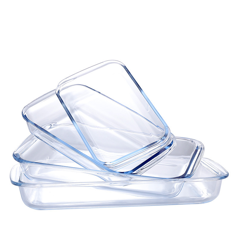 Heat-Resistant Glass Baking Dish Set for Home Use, Rectangular Baking Dish Suitable for Microwave and Oven, Can Be Used for Baked Rice Heat-Resistant Glass Baking Dish Set for Home Use, Rectangular Baking Dish Suitable for Microwave and Oven, Can Be Used for Baked Rice